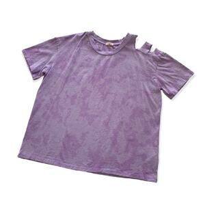 Somewhere West Purple Tie Dye Short Sleeve T-Shirt Large